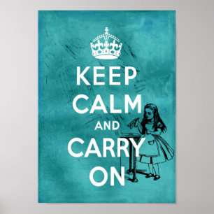 Houd Calm Alice Poster