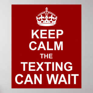 Houd Calm Anti-Texting Poster