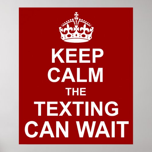 Houd Calm Anti-Texting Poster (Voorkant)