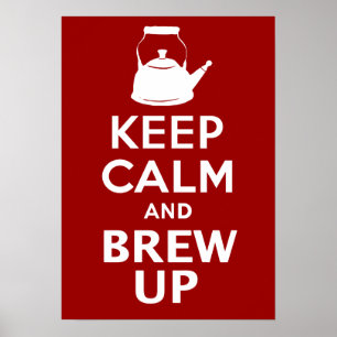 Houd Calm Brew op britse humor Gigantic Poster