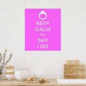 Houd Calm Bridal Poster (Keuken)