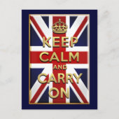 Houd Calm Britse vlag Briefkaart (Voorkant)