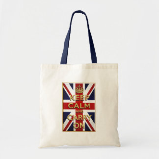 Houd Calm Britse vlag Tote Bag