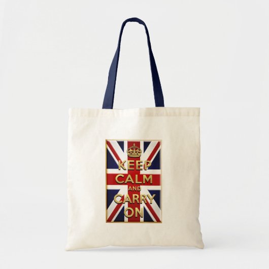 Houd Calm Britse vlag Tote Bag (Voorkant)