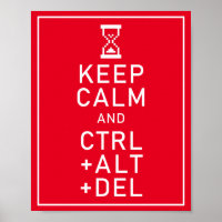 Houd Calm & CTRL + ALT + DEL Funny Programmer Cade