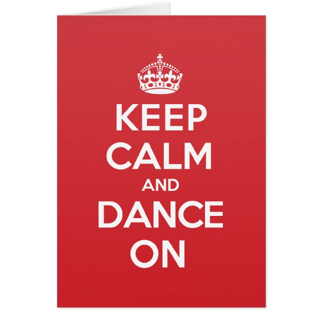 Houd Calm Dance Greeting Note Card (Voorkant)