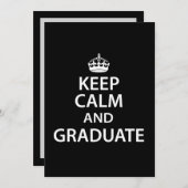 Houd Calm en Afstuderen Funny Afstuderen Kaart (Voorkant / Achterkant)