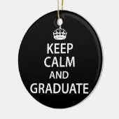 Houd Calm en Afstuderen Funny Afstuderen Keramisch Ornament (Links)