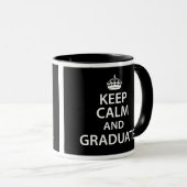 Houd Calm en Afstuderen Funny Afstuderen Mok (Voorkant rechts)