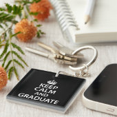 Houd Calm en Afstuderen Funny Afstuderen Sleutelhanger (Voorkant Rechts)