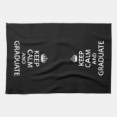 Houd Calm en Afstuderen Funny Afstuderen Theedoek (Horizontaal)