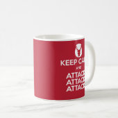 Houd Calm en Attack3x mok (Voorkant rechts)