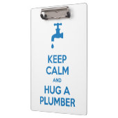 Houd Calm en beug een Klembord van de Plumber (het (Links)