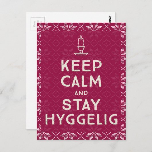 Houd Calm en blijf Hyggelig Briefkaart (Voorkant / Achterkant)