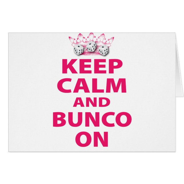 Houd Calm en Bunco op Ontwerp (Voorkant Horizontaal)