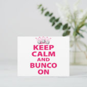 Houd Calm en Bunco op Ontwerp Briefkaart (Staand voorkant)