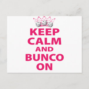 Houd Calm en Bunco op Ontwerp Briefkaart