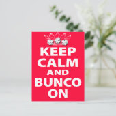 Houd Calm en Bunco op Ontwerp Briefkaart (Staand voorkant)