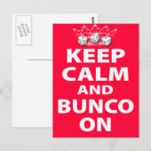 Houd Calm en Bunco op Ontwerp Briefkaart (Voorkant / Achterkant)