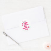 Houd Calm en Bunco op Ontwerp Ronde Sticker (Envelop)