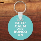 Houd Calm en Bunco op Ontwerp Sleutelhanger (Voorkant)