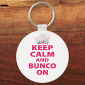 Houd Calm en Bunco op Ontwerp Sleutelhanger (Voorkant)