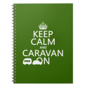 Houd Calm en Caravan aan (aanpasbare kleuren) Notitieboek (Voorkant)