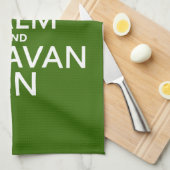 Houd Calm en Caravan aan (aanpasbare kleuren) Theedoek (Quarter Fold)