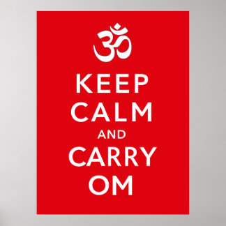 Houd Calm en Carry Om Motivatie Morale Poster