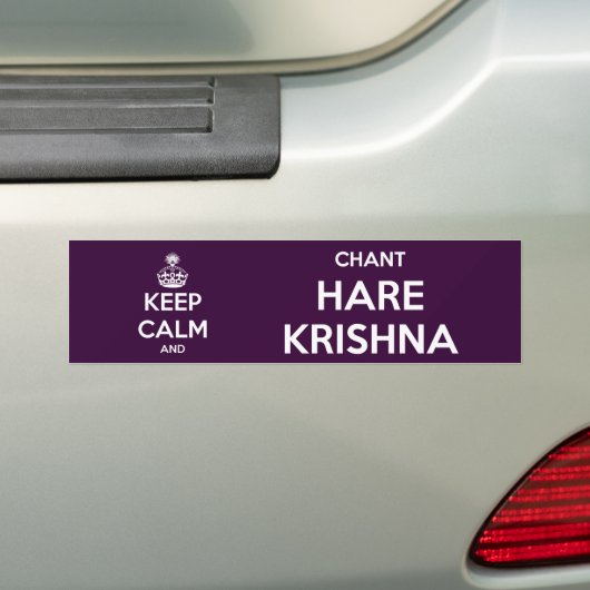 Houd Calm en Chant Hare Krishna Bumpersticker (Op auto)