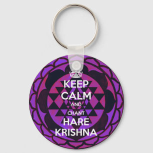 Houd Calm en Chant Hare Krishna Sleutelhanger