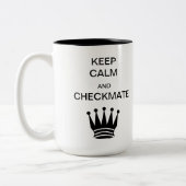 Houd Calm en Checkmate Two-Tone Mok (Links)
