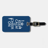 Houd Calm en Cheer On (cheerleaders) (elke kleur) Bagagelabel (Voorkant horizontaal)