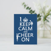 Houd Calm en Cheer On (cheerleaders) (om het even Briefkaart (Staand voorkant)
