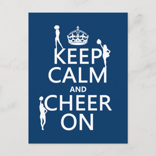 Houd Calm en Cheer On (cheerleaders) (om het even Briefkaart (Voorkant)