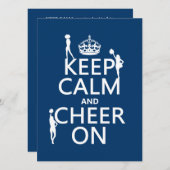Houd Calm en Cheer On (cheerleaders) (om het even Kaart (Voorkant / Achterkant)