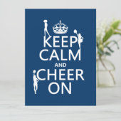 Houd Calm en Cheer On (cheerleaders) (om het even Kaart (Staand voorkant)