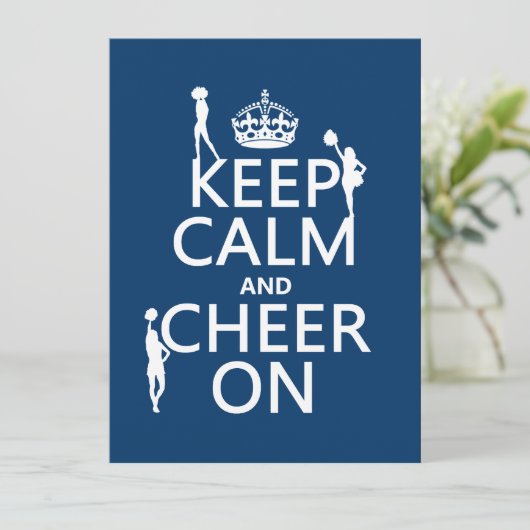 Houd Calm en Cheer On (cheerleaders) (om het even Kaart (Staand voorkant)