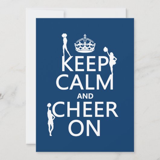 Houd Calm en Cheer On (cheerleaders) (om het even Kaart (Voorkant)