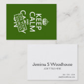 Houd Calm en citeer Uw Bronnen (in om het even wel Visitekaartje (Voorkant / Achterkant)