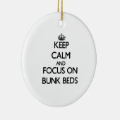 Houd Calm en concentreer me op Bunk Beds Keramisch Ornament (Rechts)