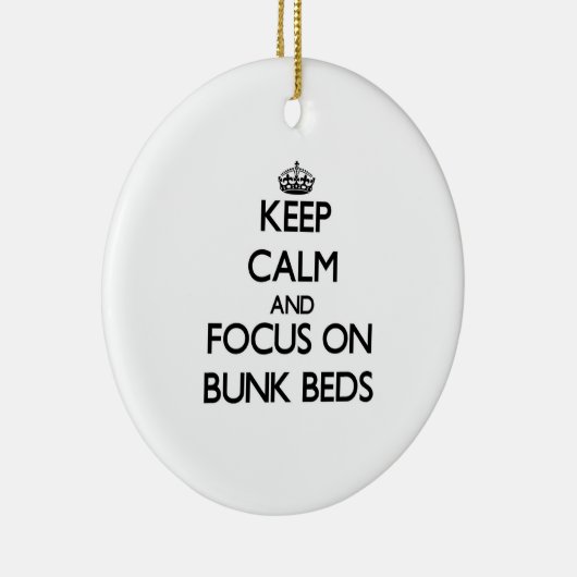 Houd Calm en concentreer me op Bunk Beds Keramisch Ornament (Rechts)
