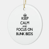 Houd Calm en concentreer me op Bunk Beds Keramisch Ornament (Links)