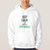Houd Calm en Creëer a Spreadsheet - Excel Hoodie (Voorkant)
