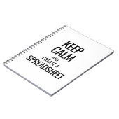 Houd Calm en Creëer a Spreadsheet - Excel Notitieboek (Linkerzijde)