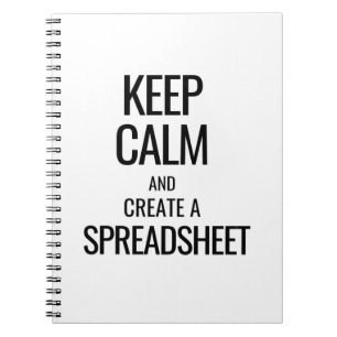 Houd Calm en Creëer a Spreadsheet - Excel Notitieboek