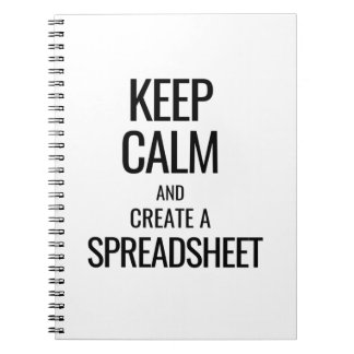 Houd Calm en Creëer a Spreadsheet - Excel Notitieboek