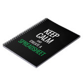 Houd Calm en Creëer a Spreadsheet - Excel Notitieboek (Linkerzijde)