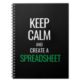 Houd Calm en Creëer a Spreadsheet - Excel Notitieboek (Voorkant)