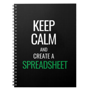 Houd Calm en Creëer a Spreadsheet - Excel Notitieboek